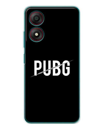 Чохол для ZTE Blade A34 з картинкою «PUBG — білий логотип»