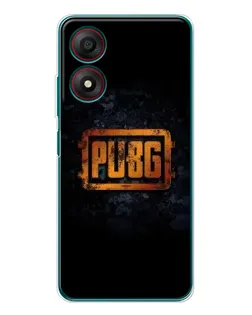 Чохол для ZTE Blade A34 з картинкою «PUBG — золотий логотип»