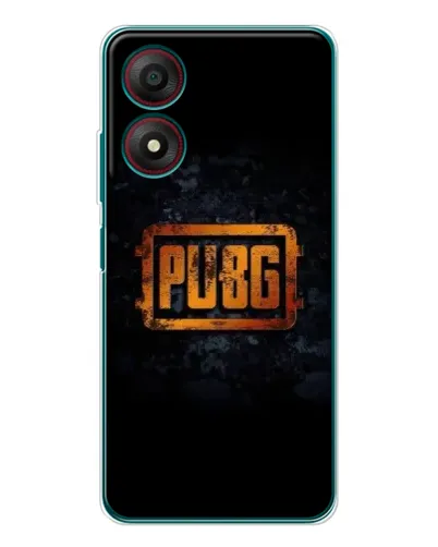 Чохол для ZTE Blade A34 з картинкою «PUBG — золотий логотип»