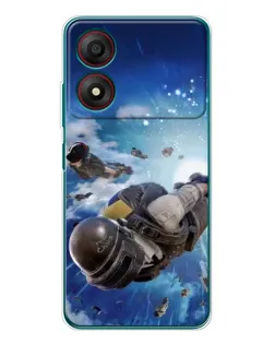 Чохол для ZTE Blade A34 з картинкою «Десант PUBG — стрибок»