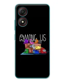 Чохол для ZTE Blade A34 з картинкою «Логотип Among Us»