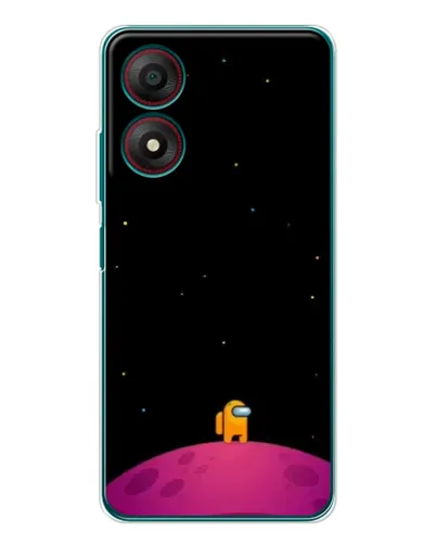 Чохол для ZTE Blade A34 з картинкою «Самотній герой на планеті»