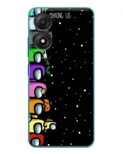 Чохол для ZTE Blade A34 з картинкою «Команда Among Us»