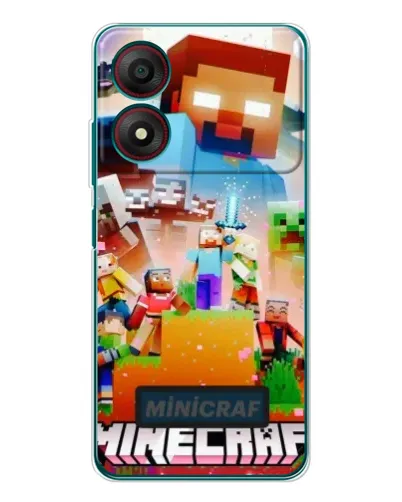 Чохол для ZTE Blade A34 з картинкою «Minecraft герої гри»