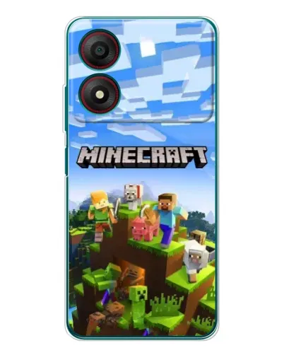 Чохол для ZTE Blade A34 з картинкою «Minecraft класичний світ»