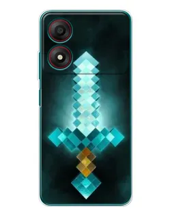 Чохол для ZTE Blade A34 з картинкою «Алмазний меч неон»