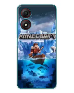 Чохол для ZTE Blade A34 з картинкою «Minecraft льодянийсвіт»