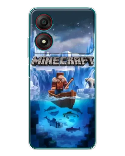 Чохол для ZTE Blade A34 з картинкою «Minecraft льодянийсвіт»