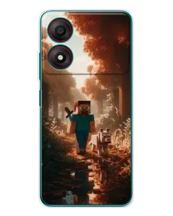 Чохол для ZTE Blade A34 з картинкою «Стів у лісі»