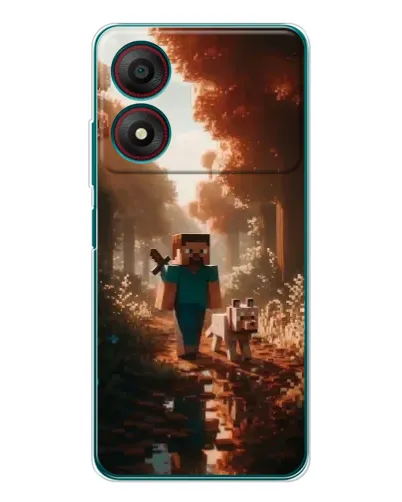 Чохол для ZTE Blade A34 з картинкою «Стів у лісі»