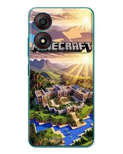 Чохол для ZTE Blade A34 з картинкою «Minecraft панорама»