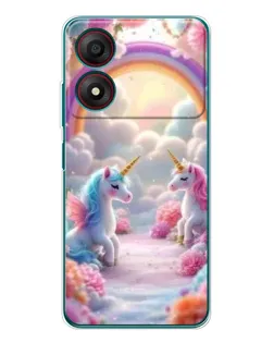 Чехол для ZTE Blade A34 с картинкой «Радуга и единороги» Чехол для ZTE Blade A34 с картинкой «Радуга и единороги»