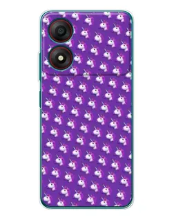 Чохол для ZTE Blade A34 з картинкою «Єдинороги на фіолетовому»