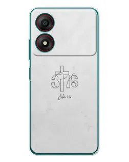 Чехол для ZTE Blade A34 с картинкой «Иоанна 3:16 Крест» Чехол для ZTE Blade A34 с картинкой «Иоанна 3:16 Крест»
