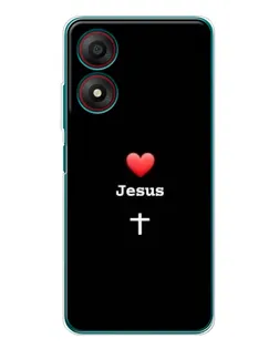 Чехол для ZTE Blade A34 с картинкой «Сердце - Jesus» Чехол для ZTE Blade A34 с картинкой «Сердце - Jesus»