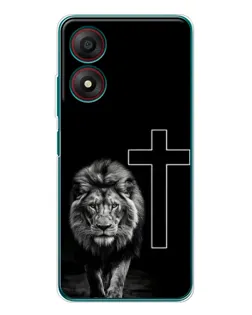 Чехол для ZTE Blade A34 с картинкой «Лев и Крест» Чехол для ZTE Blade A34 с картинкой «Лев и Крест»