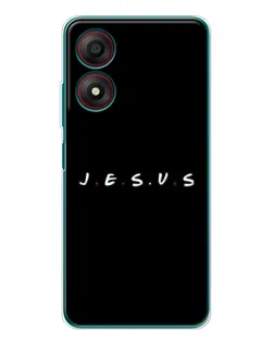 Чехол для ZTE Blade A34 с картинкой «Точки веры J.E.S.U.S.»