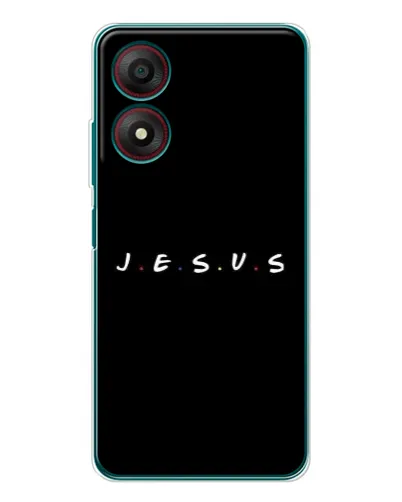 Чехол для ZTE Blade A34 с картинкой «Точки веры J.E.S.U.S.»