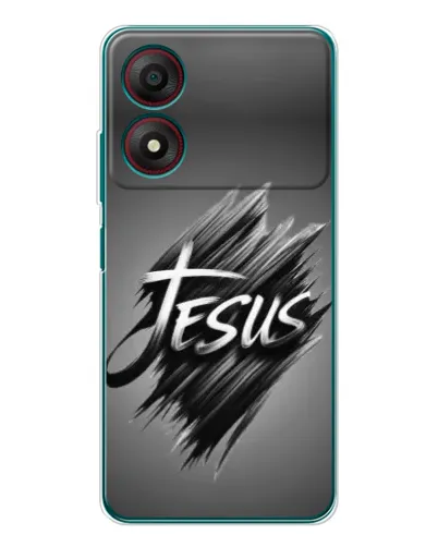 Чехол для ZTE Blade A34 с картинкой «Надпись Jesus Graffiti»