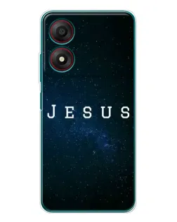 Чехол для ZTE Blade A34 с картинкой «Звездное небо Jesus»
