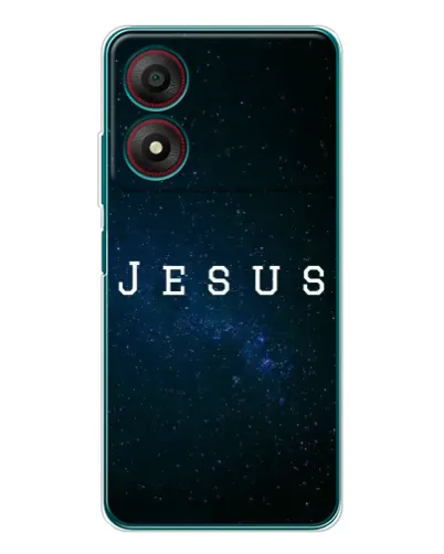 Чехол для ZTE Blade A34 с картинкой «Звездное небо Jesus»