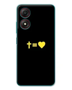 Чехол для ZTE Blade A34 с картинкой «Сердце и Крест»
