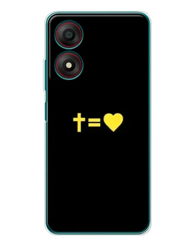 Чехол для ZTE Blade A34 с картинкой «Сердце и Крест»