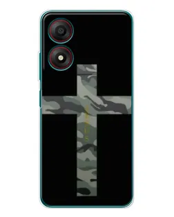 Чехол для ZTE Blade A34 с картинкой «Милитари Крест»
