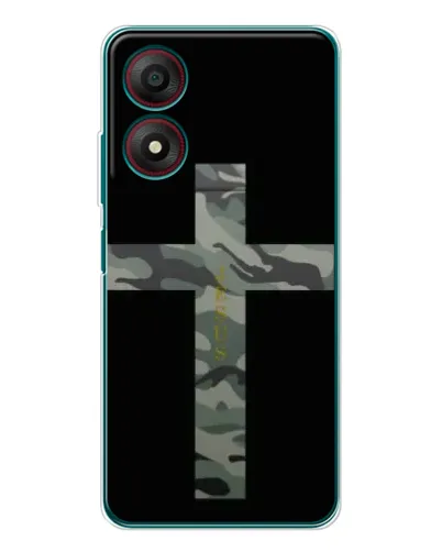 Чехол для ZTE Blade A34 с картинкой «Милитари Крест»