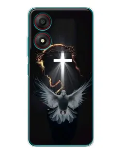 Чехол для ZTE Blade A34 с картинкой «Голубь и Свет»