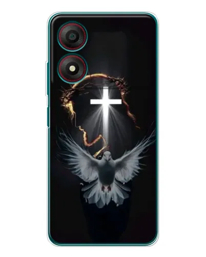 Чехол для ZTE Blade A34 с картинкой «Голубь и Свет»