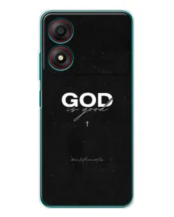 Чехол для ZTE Blade A34 с картинкой «GOD — Бог над всем»