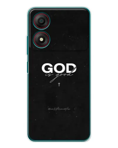 Чехол для ZTE Blade A34 с картинкой «GOD — Бог над всем»