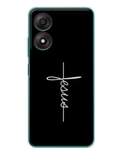 Чехол для ZTE Blade A34 с картинкой «Тонкая линия веры»