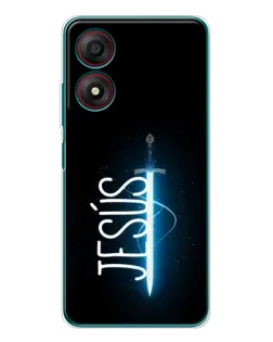 Чехол для ZTE Blade A34 с картинкой «Меч Духа Jesus»
