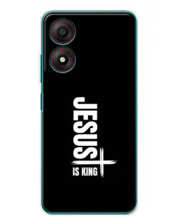 Чехол для ZTE Blade A34 с картинкой «Вертикаль веры Jesus»