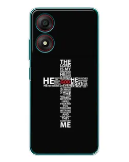 Чехол для ZTE Blade A34 с картинкой «Текстовый крест»