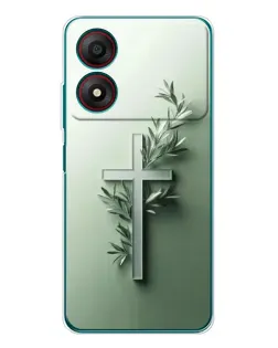 Чехол для ZTE Blade A34 с картинкой «Оливковая ветвь»