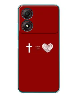 Чехол для ZTE Blade A34 с картинкой «Уравнение любви»