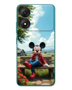 Чохол для ZTE Blade A34 з картинкою «Міккі на лавці»