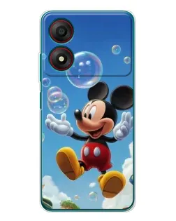 Чохол для ZTE Blade A34 з картинкою «Mickey та мильні бульбашки»
