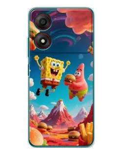 Чохол для ZTE Blade A34 з картинкою «Космічний фастфуд»