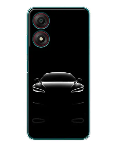 Чехол для ZTE Blade A34 с картинкой «Силуэт Tesla Night»