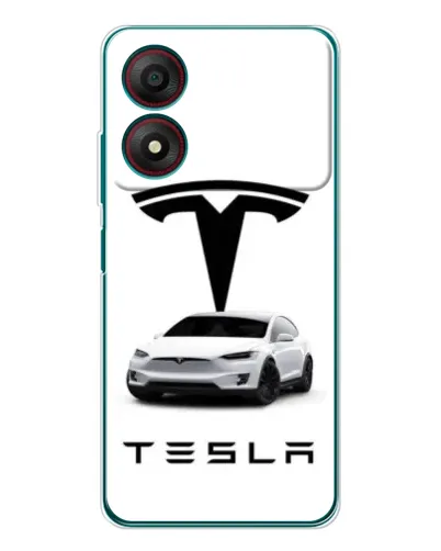 Чехол для ZTE Blade A34 с картинкой «Tesla White Style»