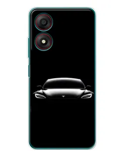Чехол для ZTE Blade A34 с картинкой «Фары Tesla Night»