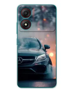 Чохол для ZTE Blade A34 з картинкою «Mercedes — нічне місто»