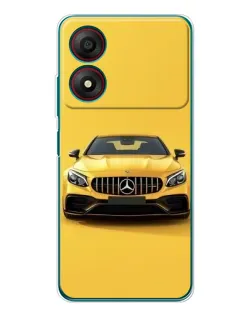 Чохол для ZTE Blade A34 з картинкою «Жовтий Mercedes GT»