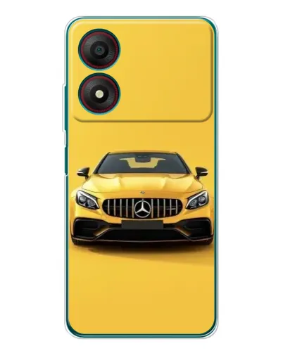 Чохол для ZTE Blade A34 з картинкою «Жовтий Mercedes GT»