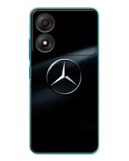 Чехол для ZTE Blade A34 с картинкой «Mercedes на металле»