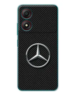 Чехол для ZTE Blade A34 с картинкой «Карбоновый Mercedes стиль»